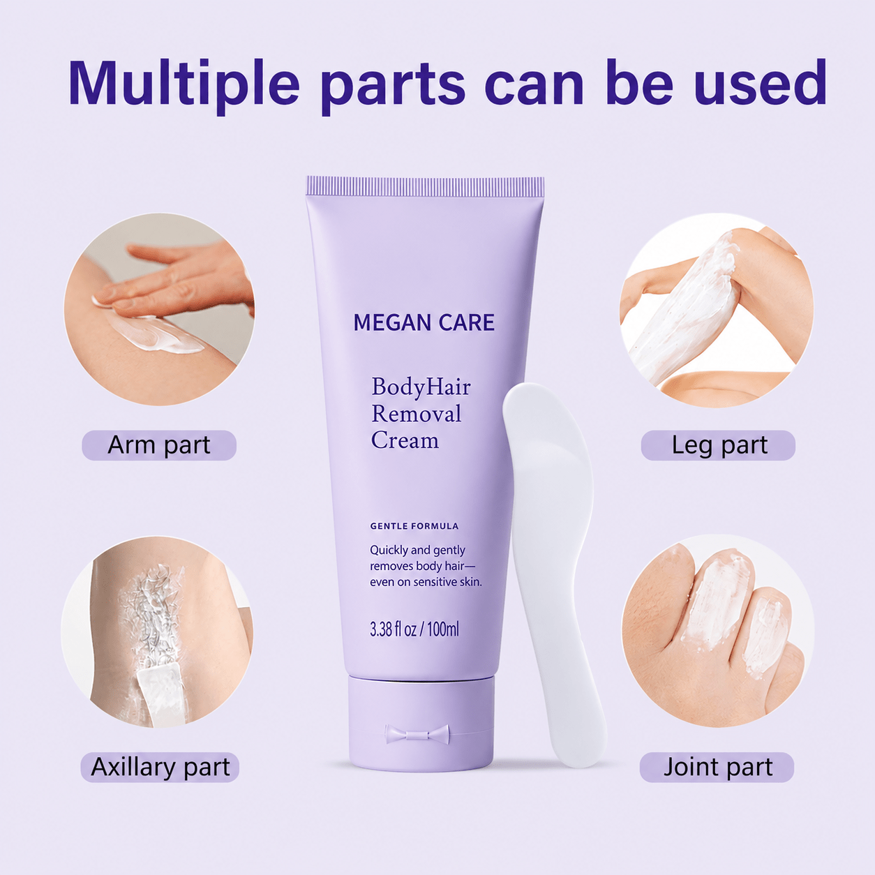 Body Hair Removal Cream with SPF - Megan Care